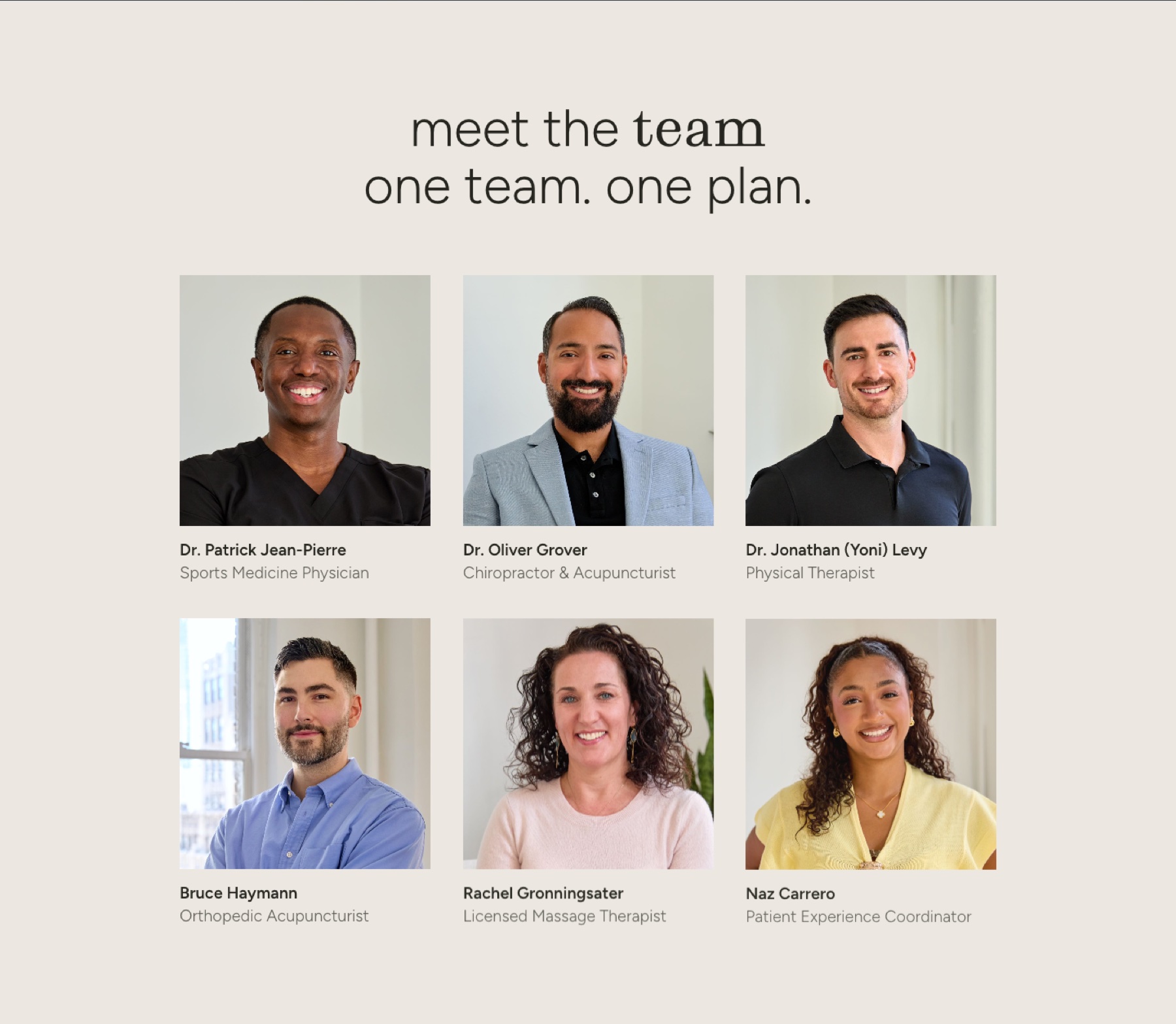 Six practitioners introduced on the delivered Mend team page
